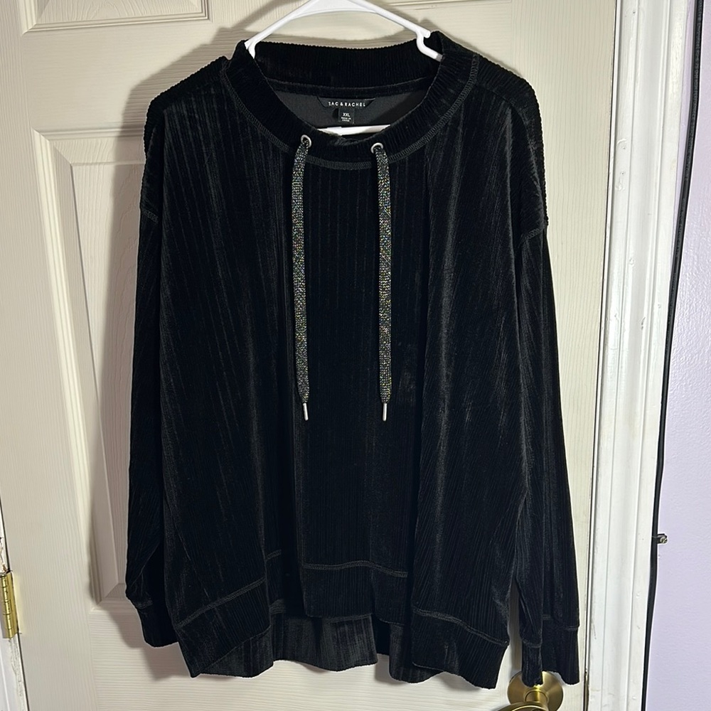Velvet feel black top